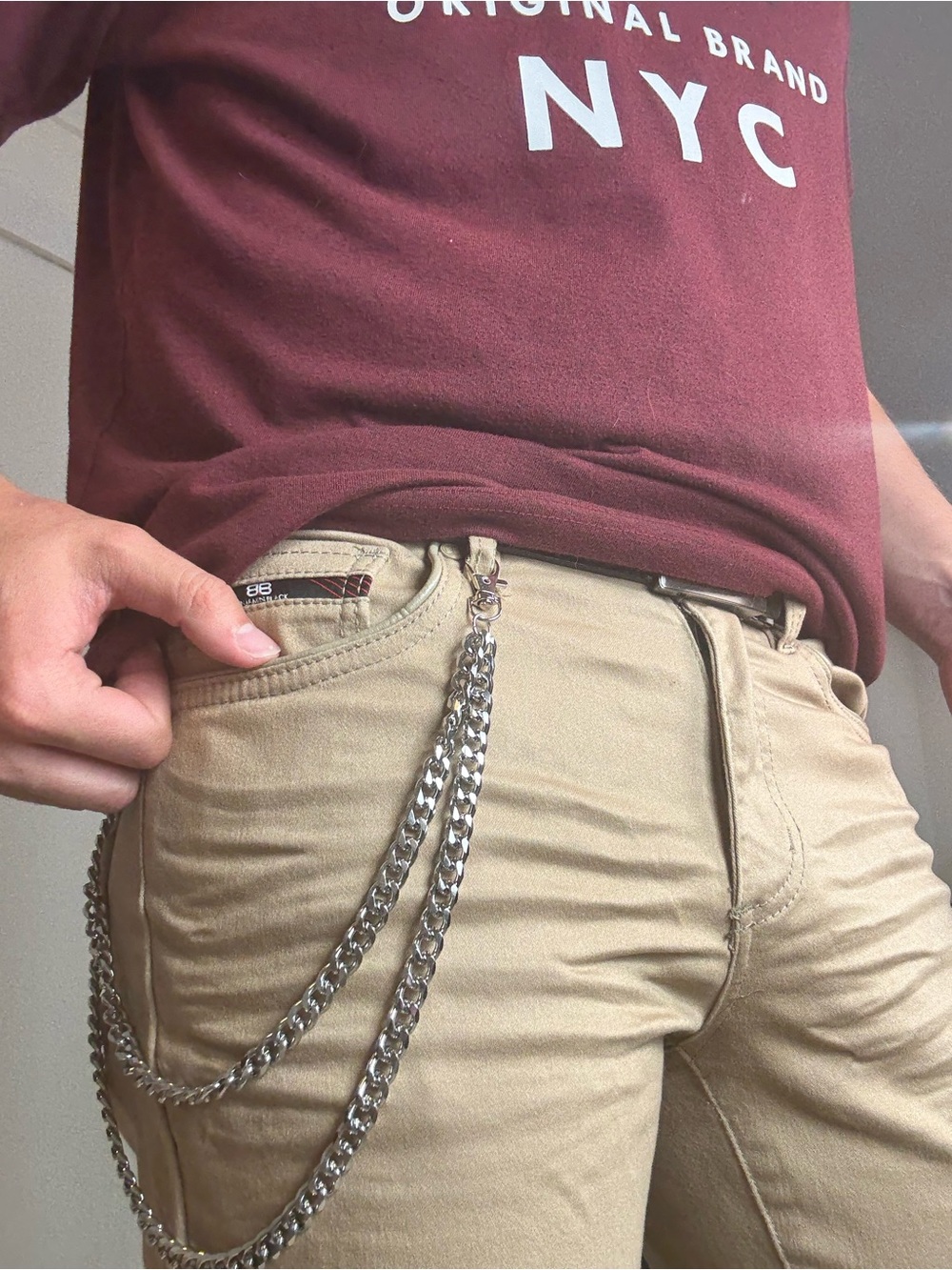 Vintage Jean Chain For Bikers, Truckers, Goth, Rockers, Women, Men Size 19”